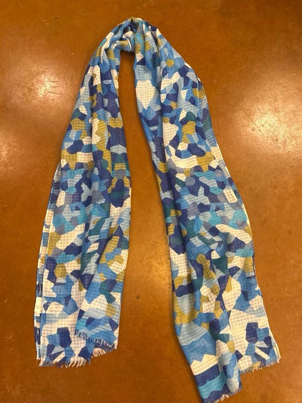 Charming Charlie Blue Multi-Color Patterned Scarf